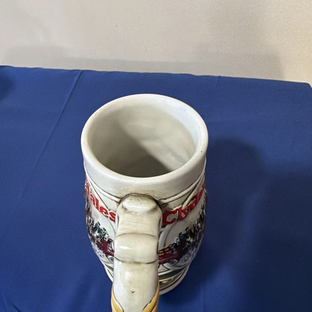 Vintage Anheuser Busch Budweiser Clydesdale Beer Stein Mug Ceramarte Brazil 1983